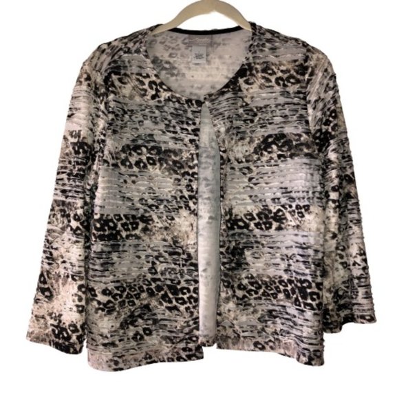 Chico's Sweaters - Chicos Travelers Collection Leopard Print Cardigan